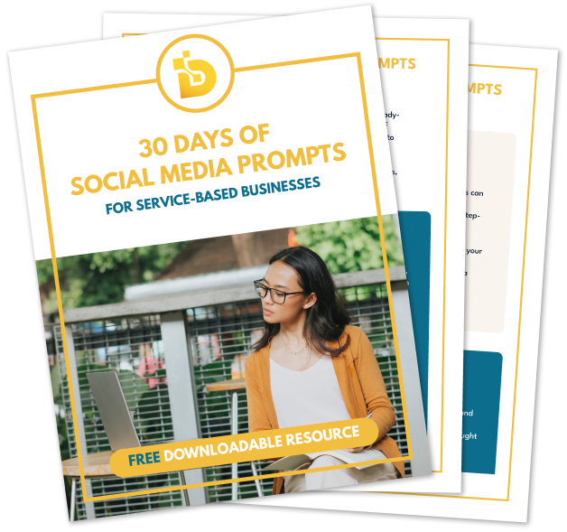 cover image of 30 days of social media prompts pdf
