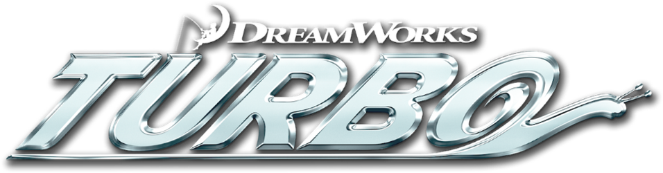 DreamWorks Turbo movie logo with stylized text and a character's eye in the background.