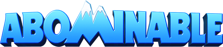 The word 'ABOWNABLE' in bold, 3D blue letters with a mountain icon replacing the 'M' in the middle.