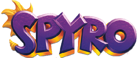 Logo of the animated TV show 'Spyro' featuring colorful, 3D-style text.