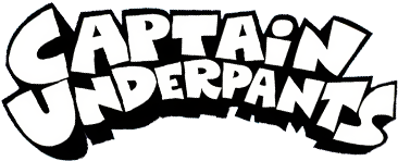 Captain Underpants logo in bold, playful font