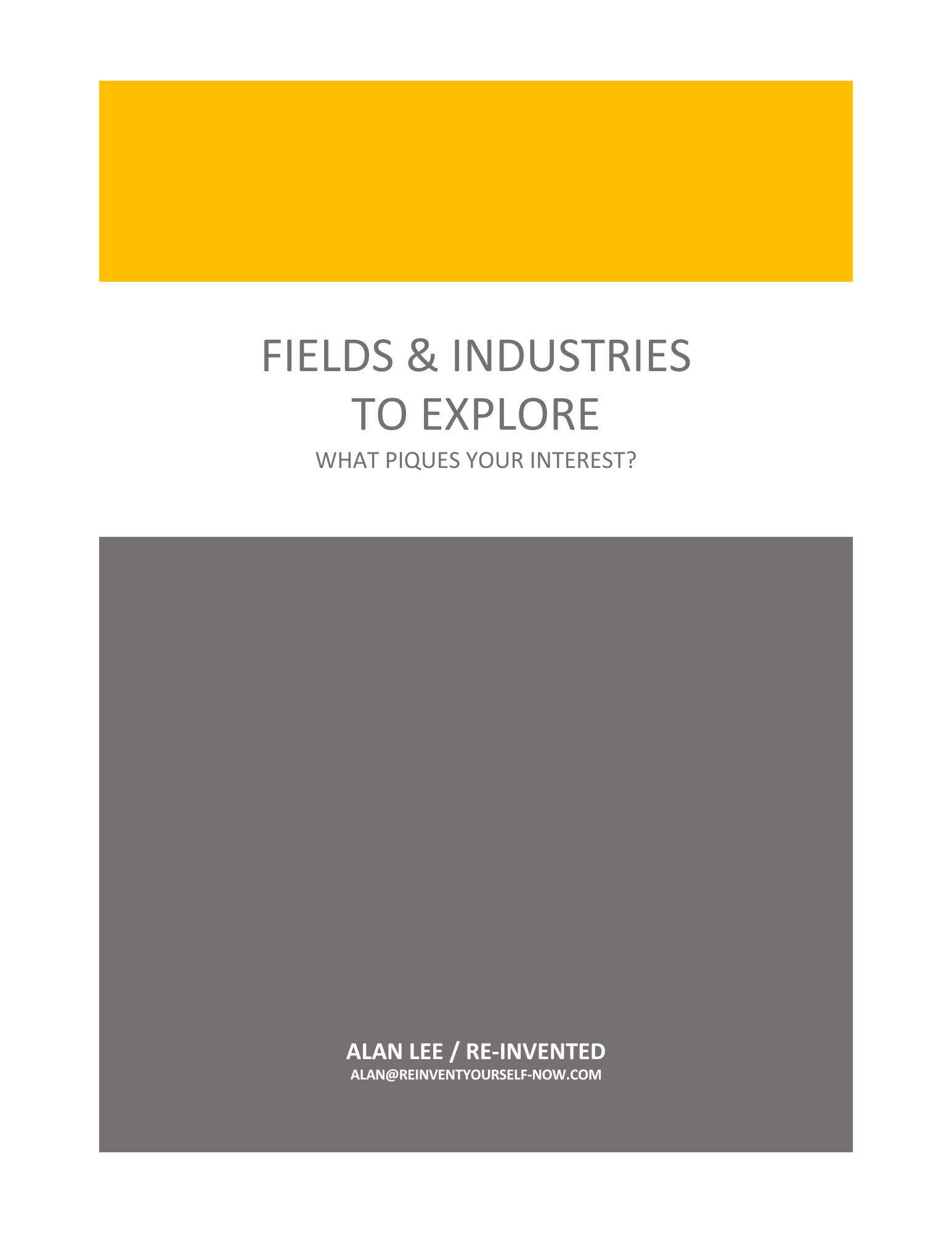 Book Cover: Fields & Industries to Explore