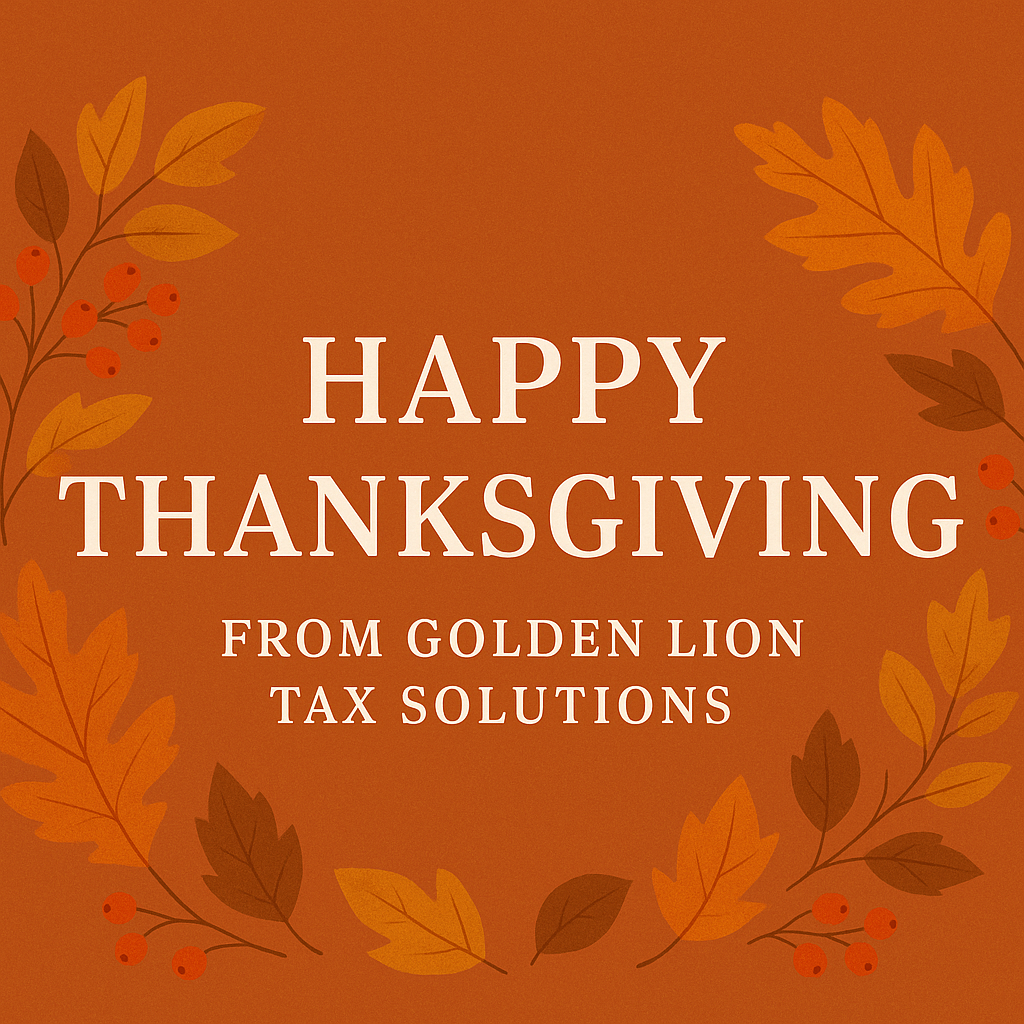 A Thanksgiving Message from Golden Lion Tax Solutions