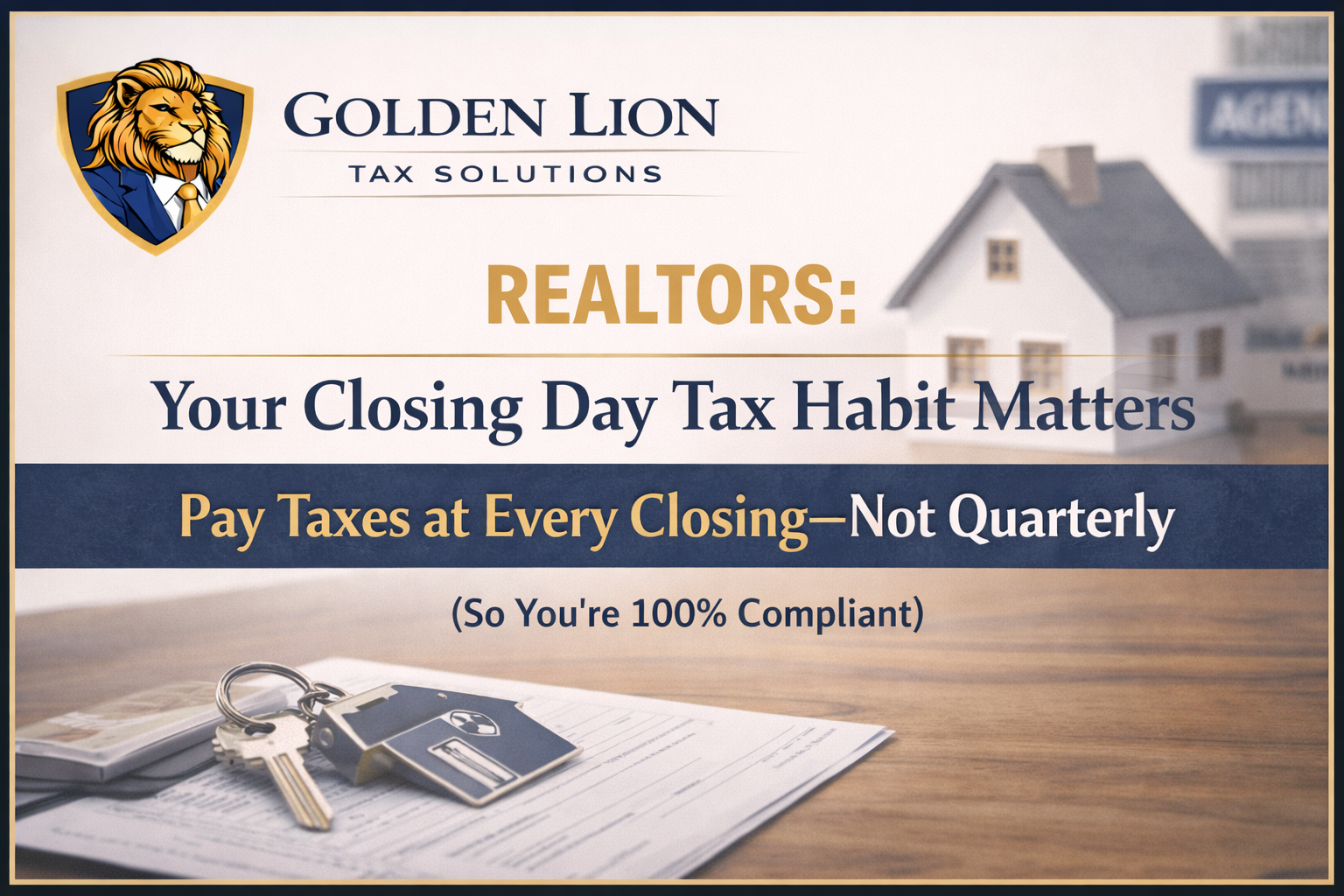 Realtors: Stop the Feast-or-Famine Tax Panic With One Simple Habit