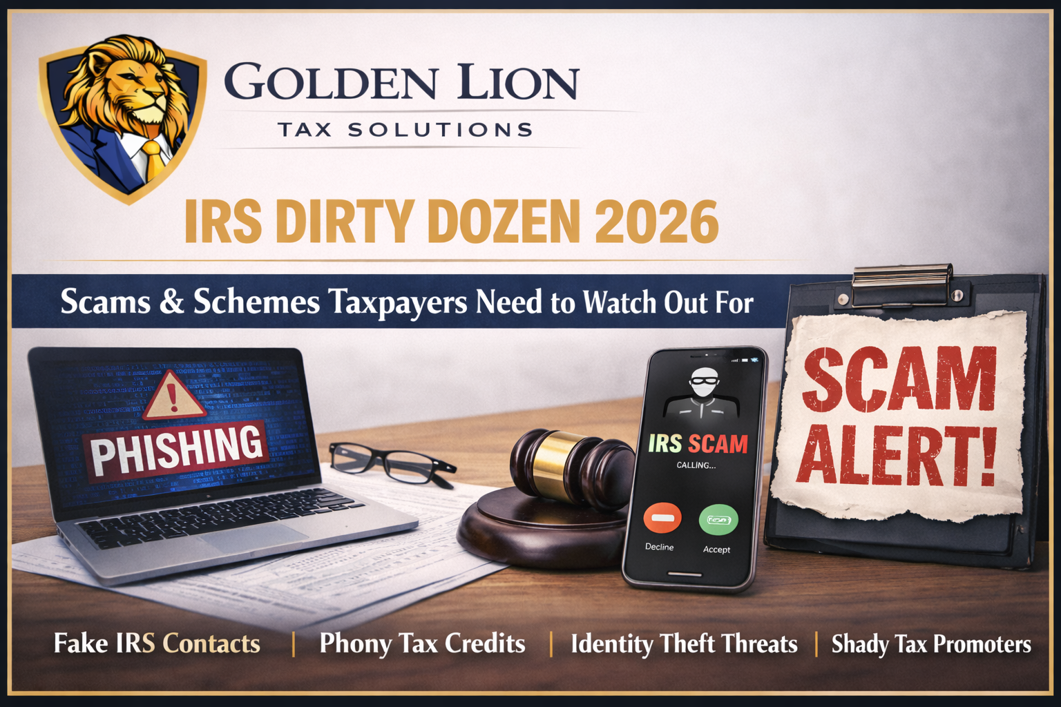 IRS Dirty Dozen 2026: A Taxpayer Warning on the Scams Getting More Aggressive
