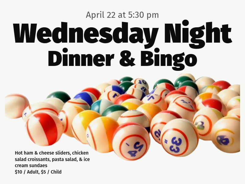 Wednesday Night Dinner & Bingo