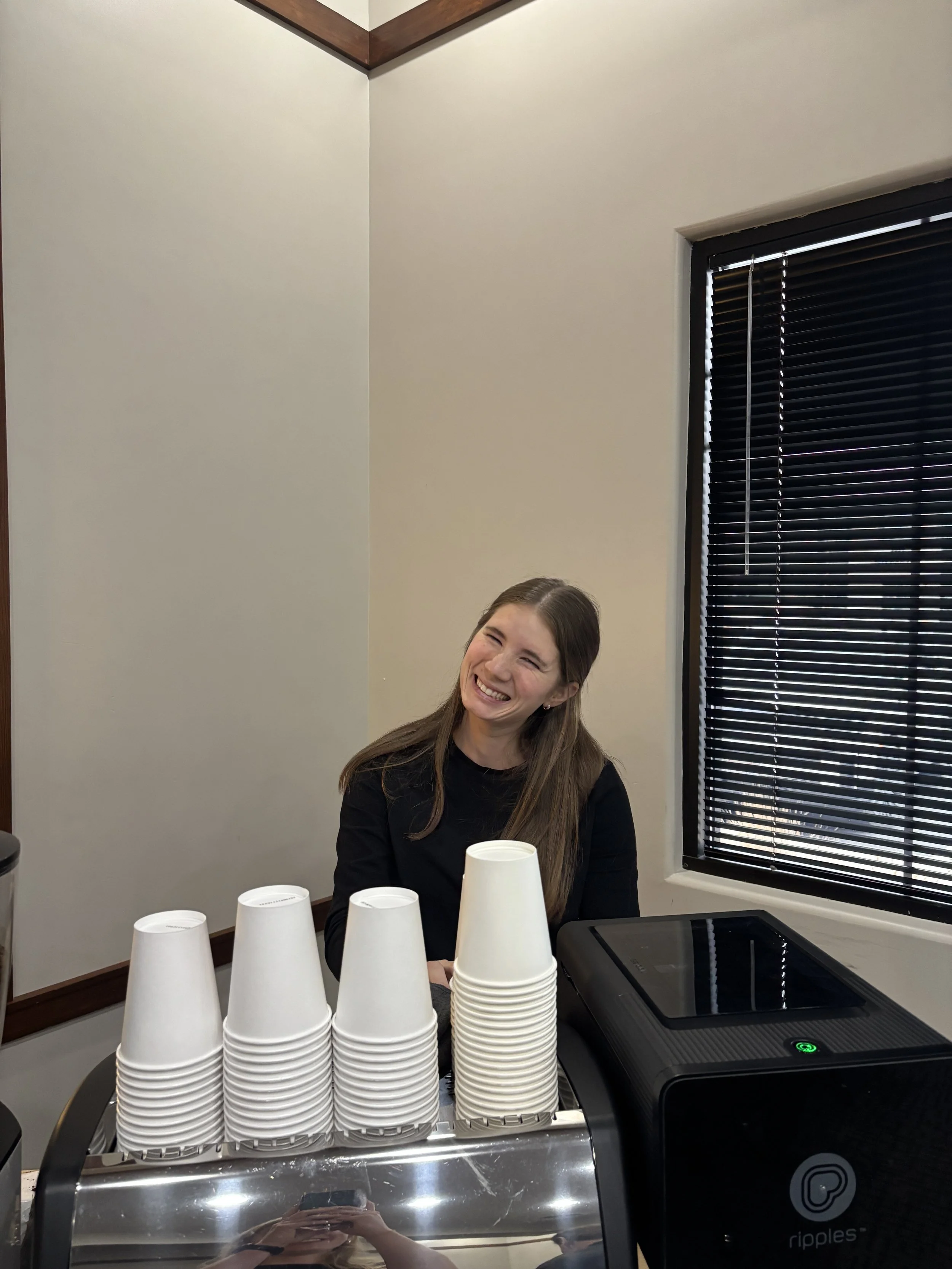 Fresh espresso being pulled at private coffee catering event