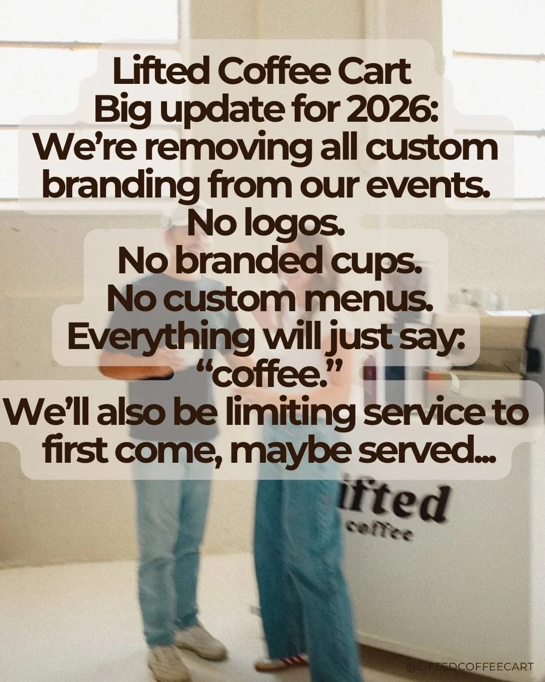 APRIL FOOLS😅🔥🤩

BUILT for fully branded events: custom set up, premium experience, and high volume service done right😊cheers!