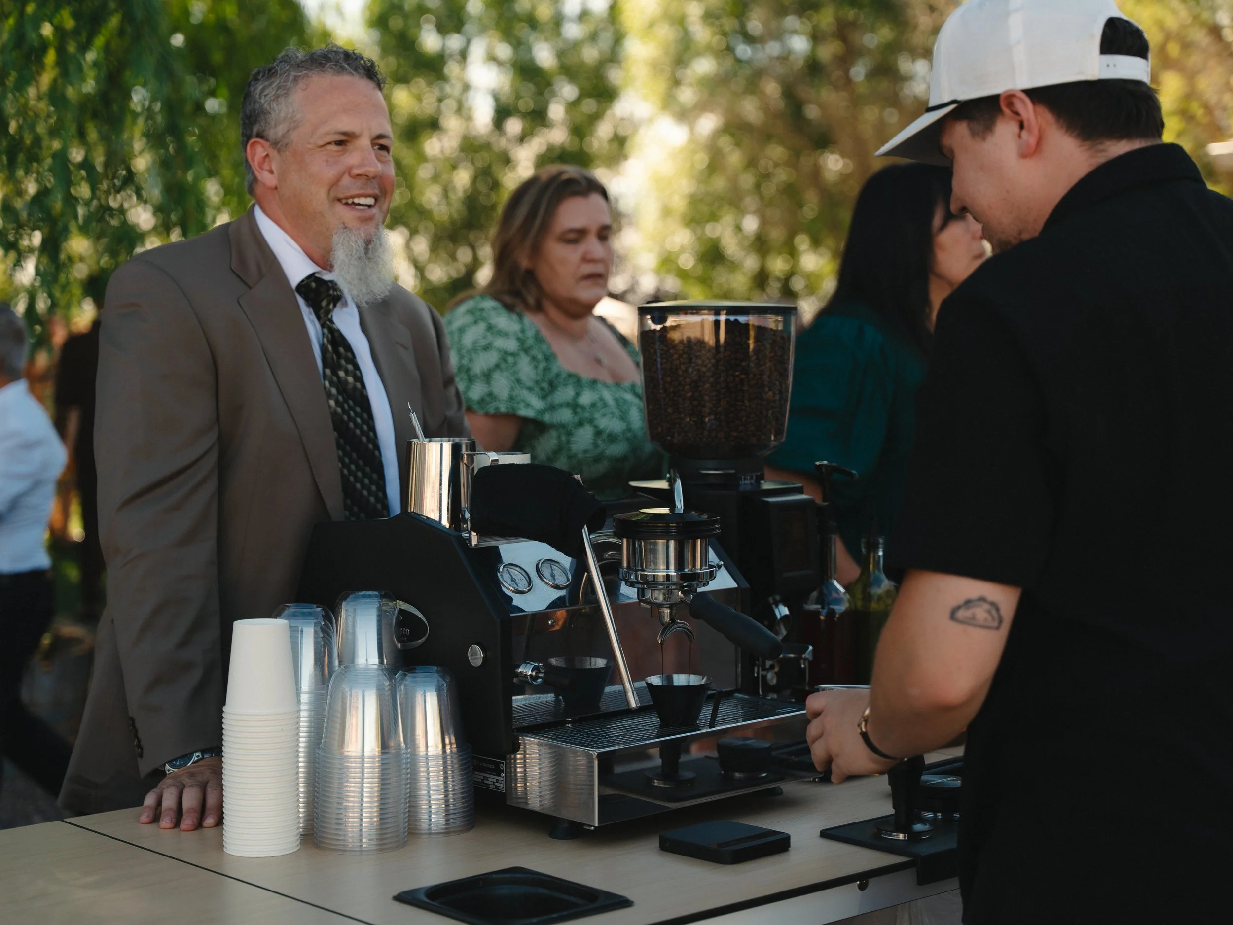 Lifted Coffee Cart serving handcrafted espresso drinks at a Boise event