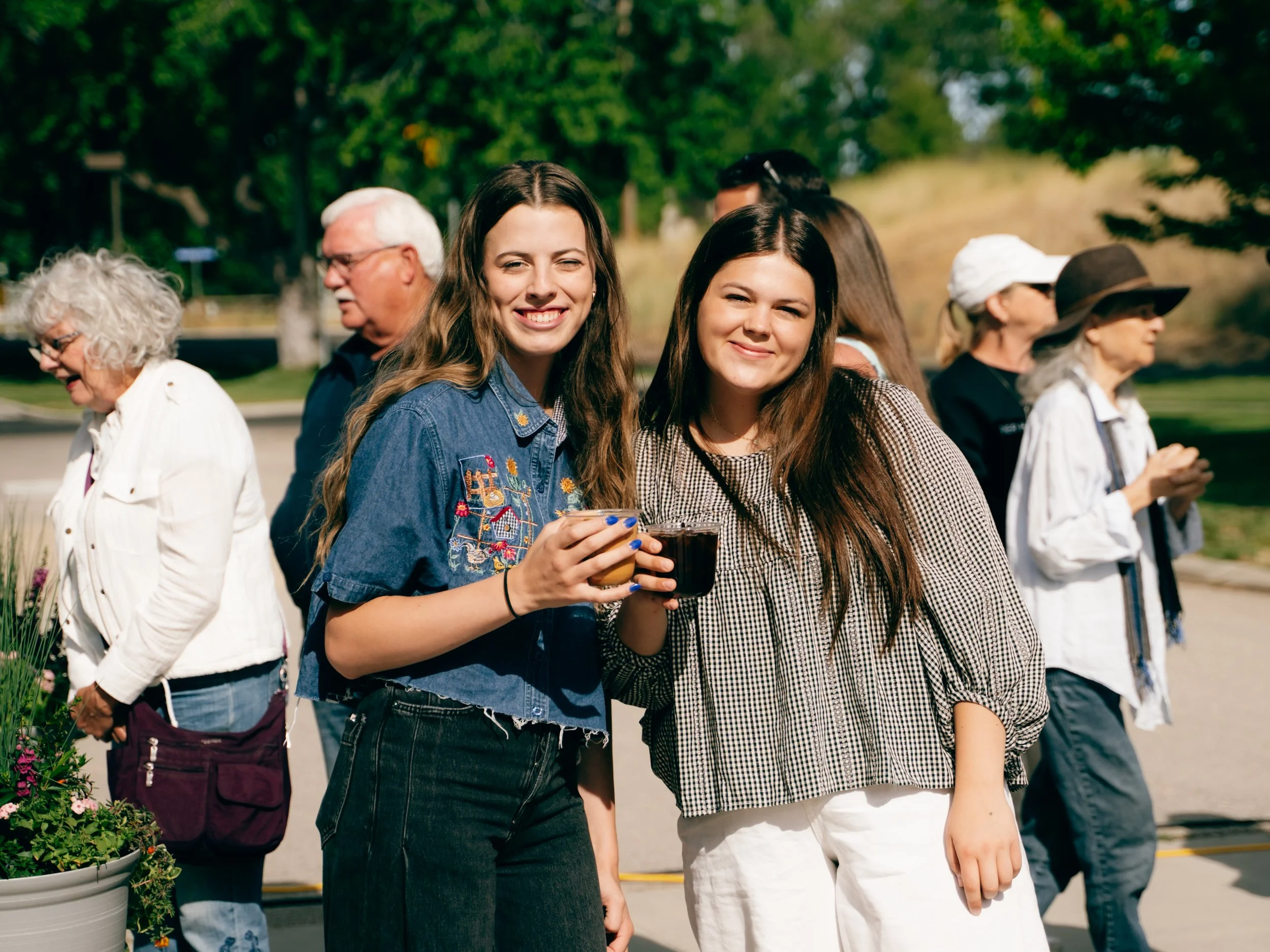 Employees enjoying specialty coffee during an employee appreciation event in Boise, Idaho