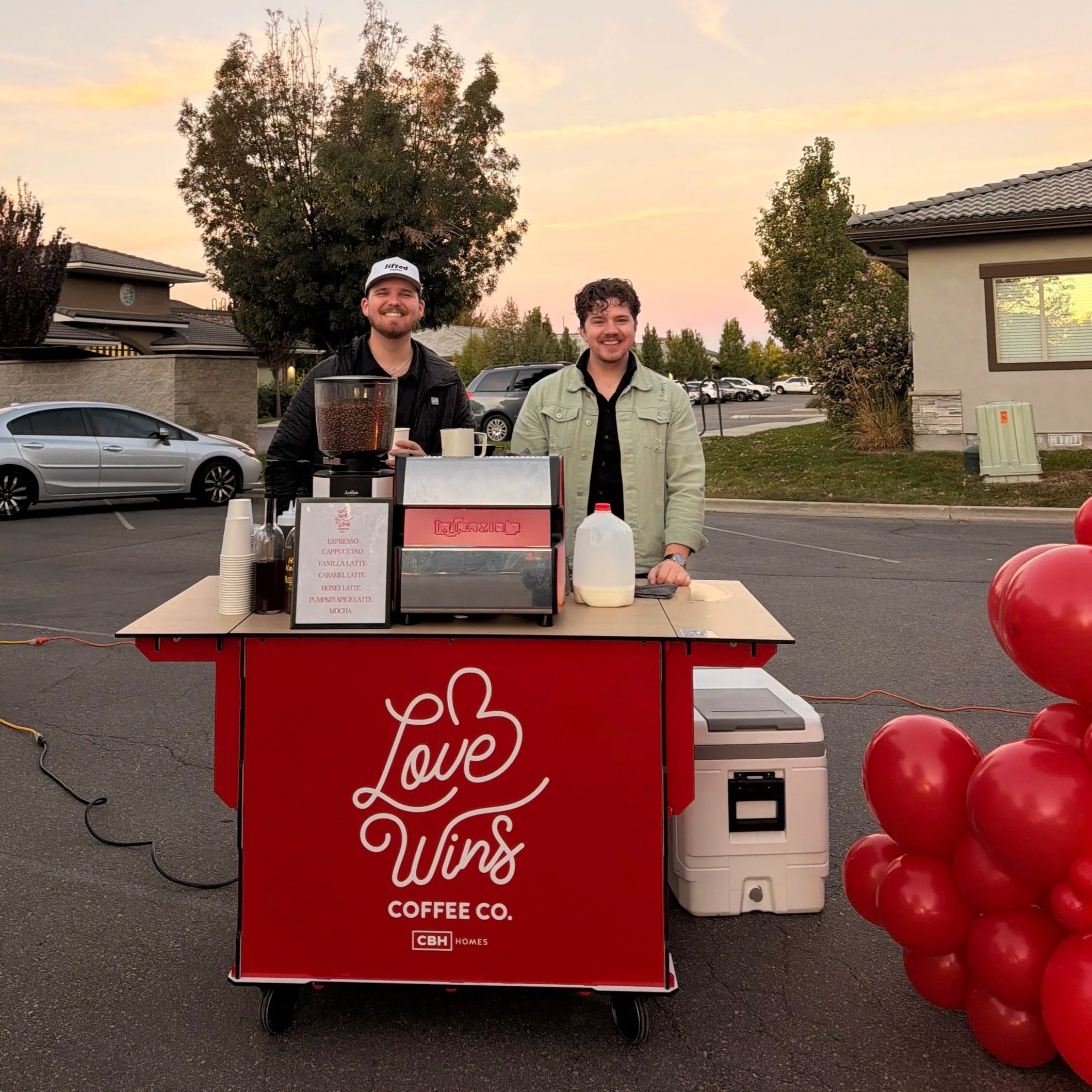Coffee cart serving handcrafted drinks for an employee appreciation event in Boise, Idaho