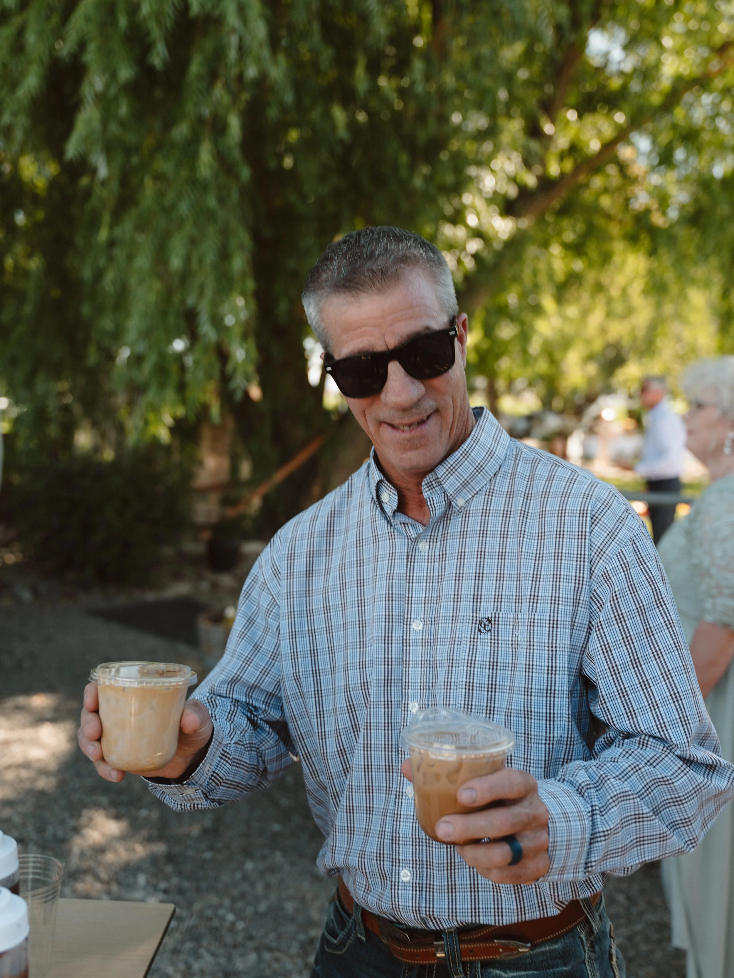 Guests enjoying mobile coffee catering at a conference in Boise Idaho