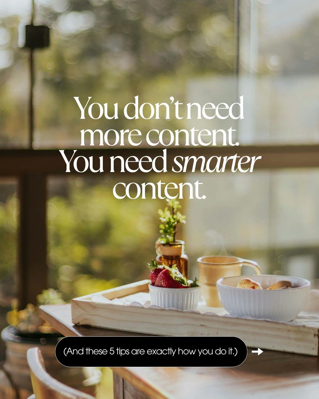 You’re not lazy. You’re just over it.
Posting every day, chasing trends, and trying to show up everywhere isn’t sustainable.
You don’t need more content.
You need smarter content—designed to work harder for you.
👉 Sw