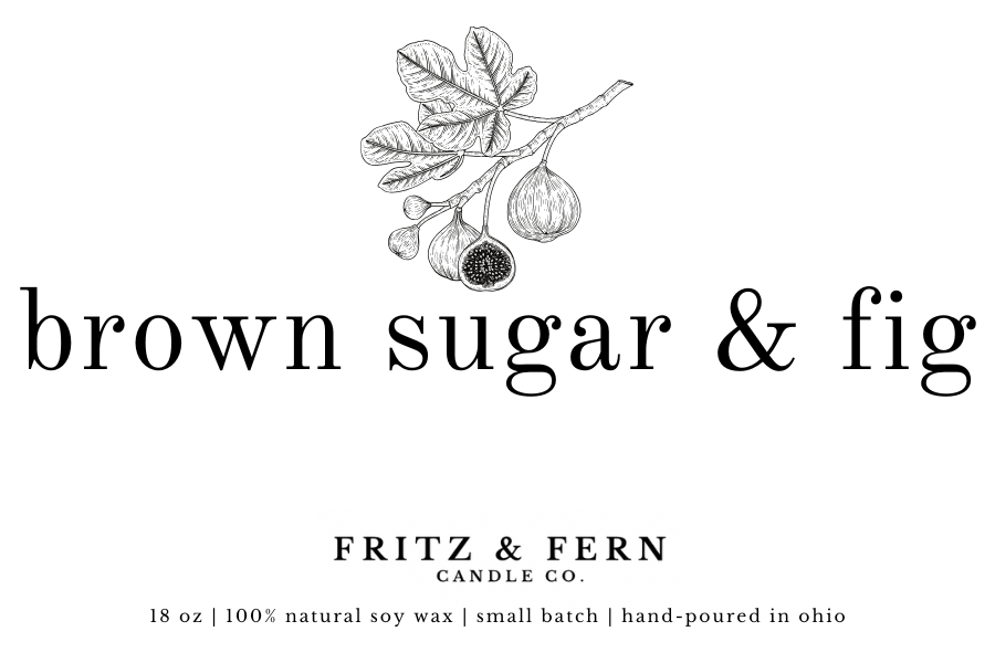 18 oz | NATURAL SOY CANDLE - BROWN SUGAR & FIG