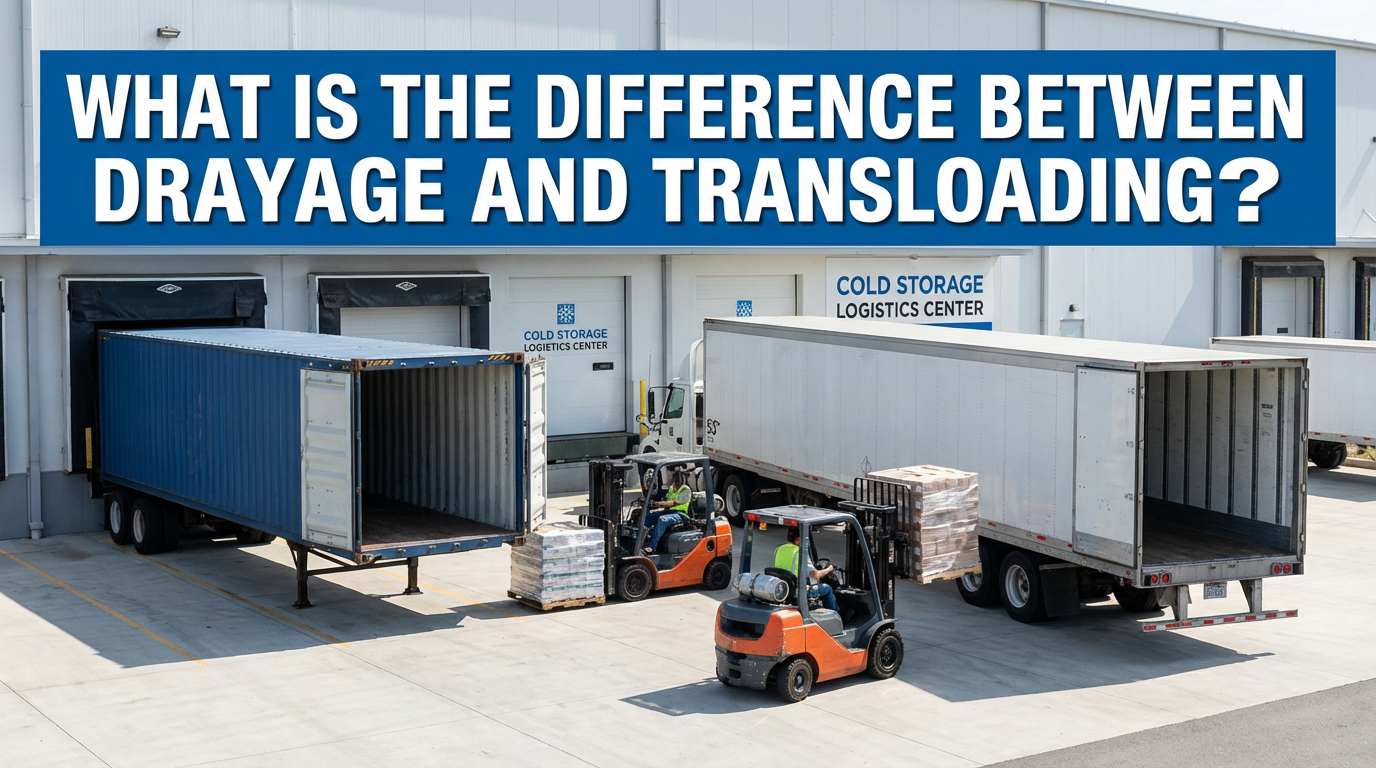 What is the difference between drayage and transloading?