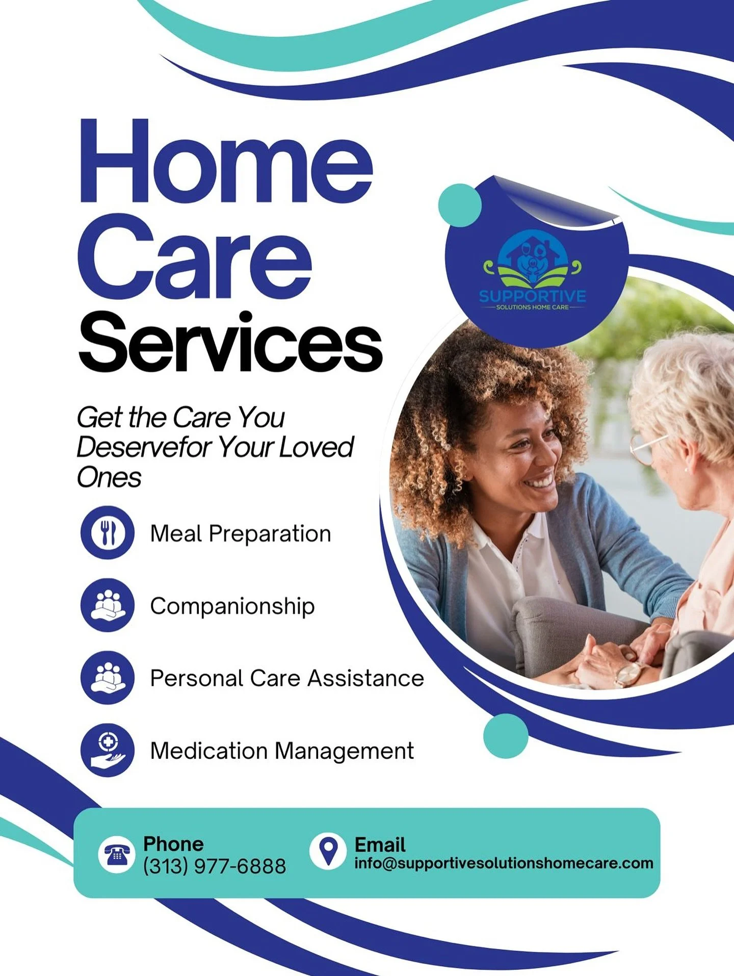 💙 Get Paid to Care for Your Loved Ones!
Did you know Medicaid lets you hire someone you trust&mdash;like your daughter, son, or a close friend&mdash;to provide care at home?

At Supportive Solutions Home Care, we help families turn love into opportu
