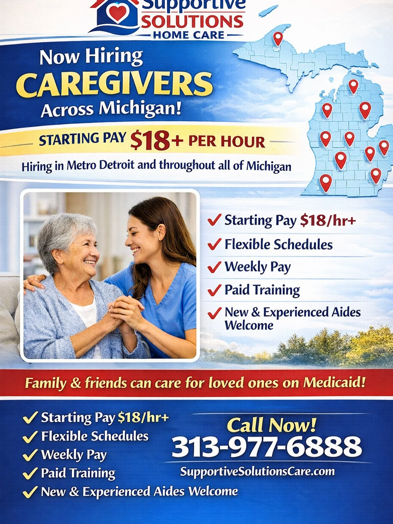🏠💙 Get Paid to Care for Someone You Love &mdash; Michigan Medicaid Home Help Program

Did you know that Michigan Medicaid allows family members &amp; friends to get PAID to take care of a loved one at home?

Supportive Solutions Home Care is now en