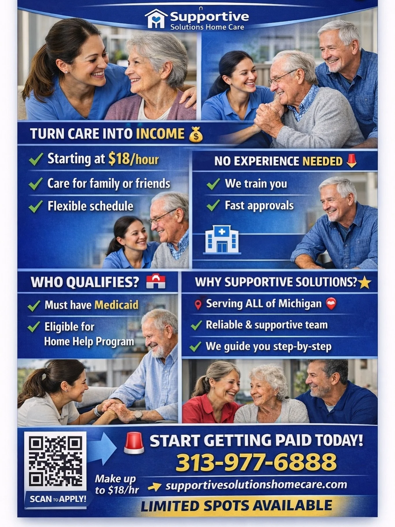 💙 GET PAID TO CARE FOR SOMEONE YOU LOVE 💙

Why not turn something you already do into real income?

💰 Starting at $18/hour
👨&zwj;👩&zwj;👧 Care for family or friends
🕒 Flexible schedule
✅ No experience needed &mdash; we train you

If your loved 