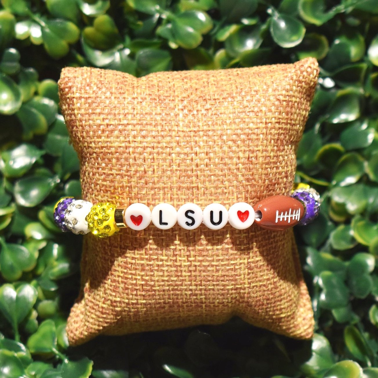 Beaded LSU Bracelet