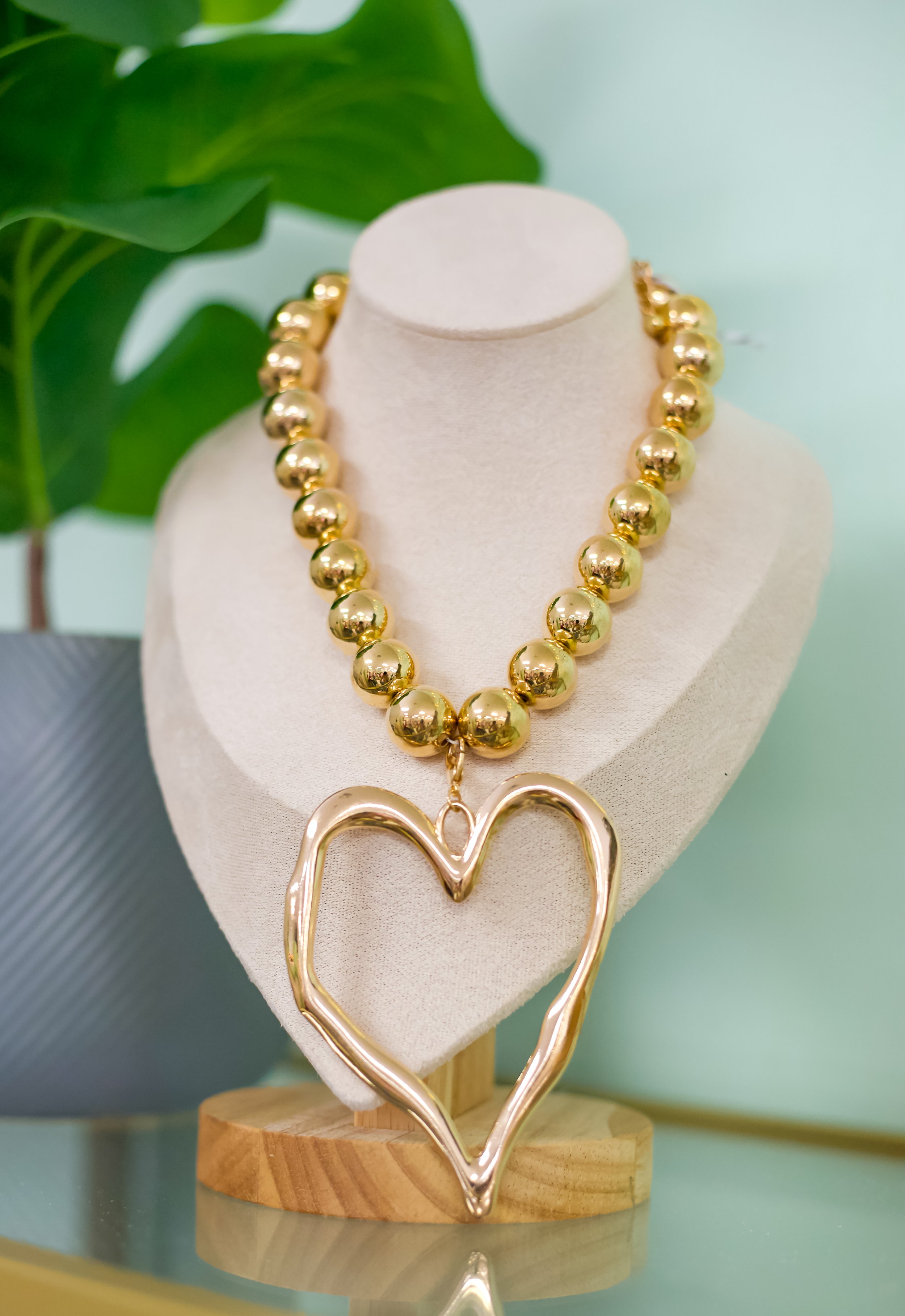 Beveled Heart Necklace