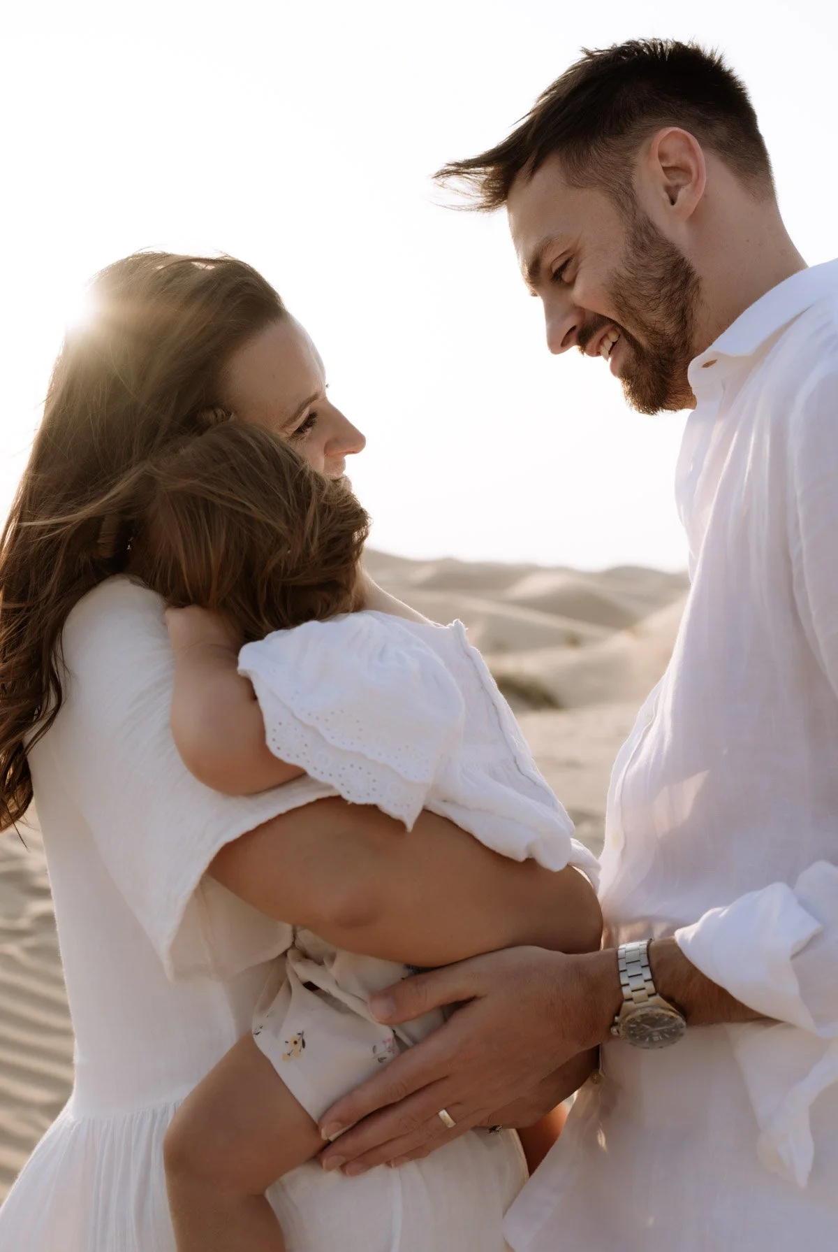 family in the desert 