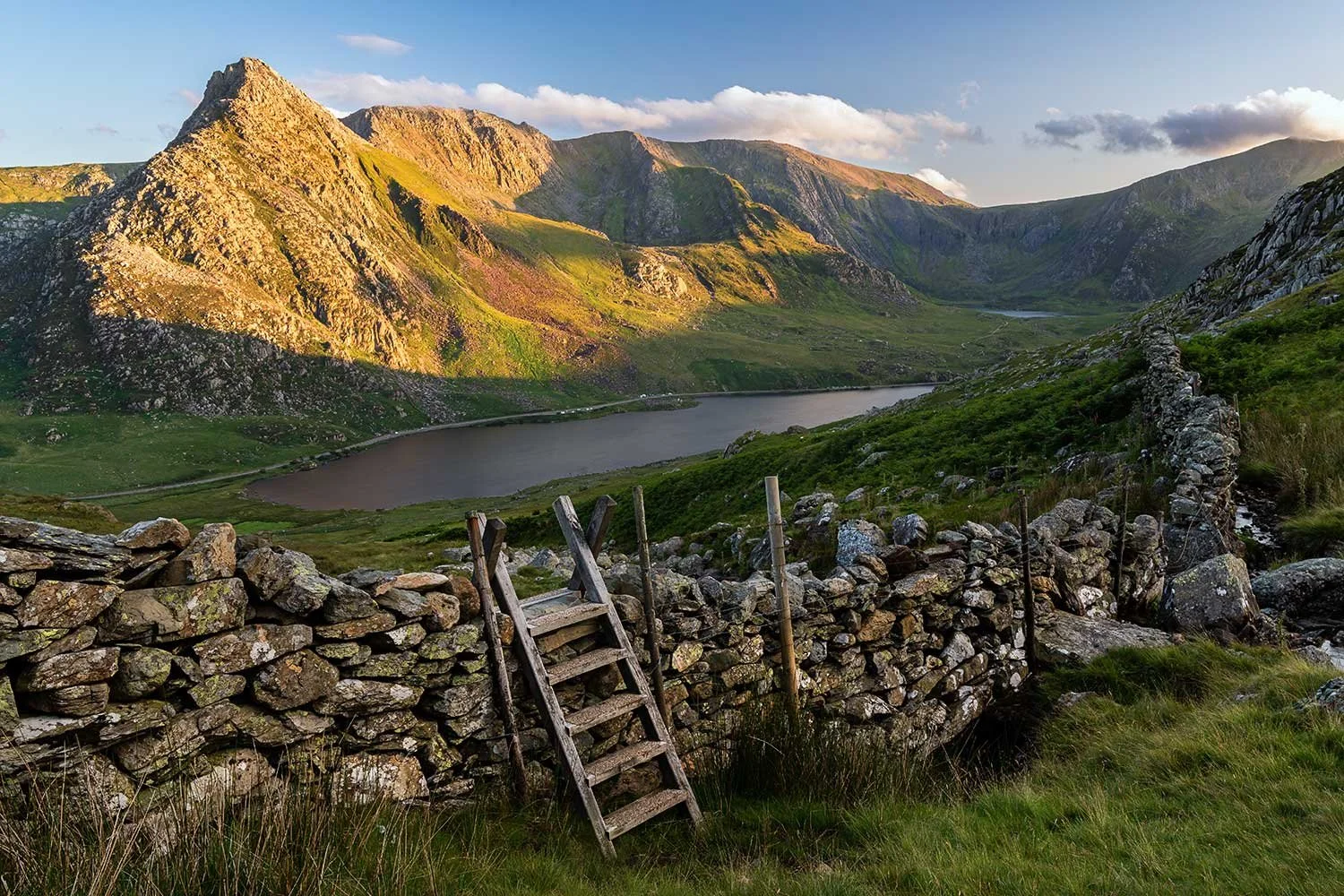 Looking across the Ogwen Valley to Tryfan North Face