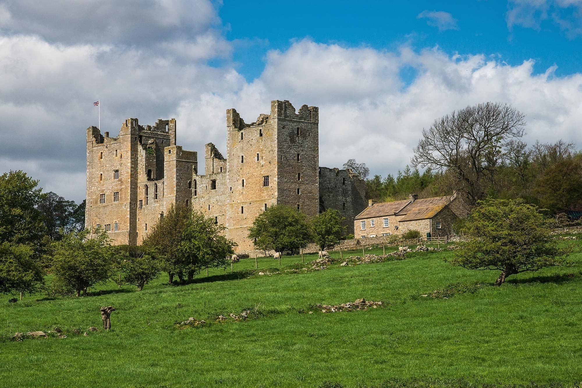 Timeless Bolton Castle standing strong amid North Yorkshire landscape.