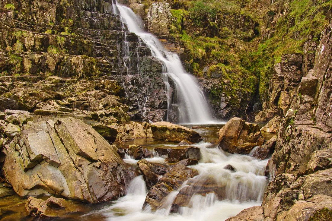 Pistyll Cain waterfall near Dolgellau
