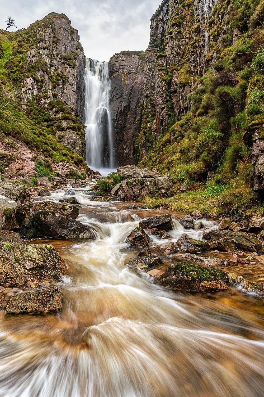 Allt Chranaidh Waterfall (Wailing Widow Falls) Assynt