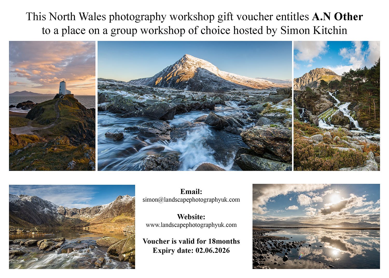 North Wales Gift Voucher - Group Photography Workshops