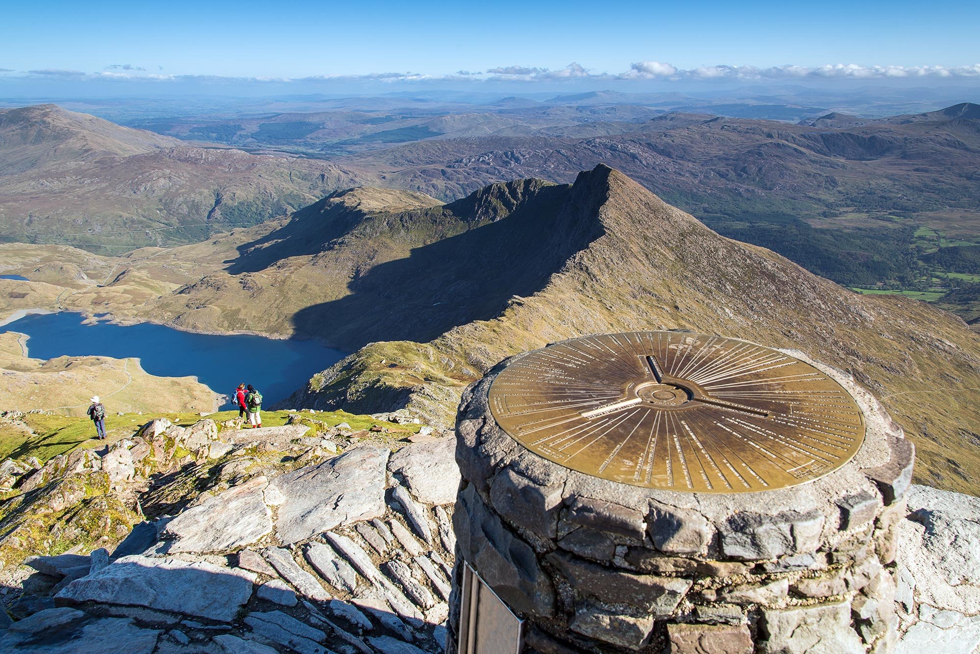 The view across Eryri Snowdonia National Park from the summit of Snowdon Yr Wyddfa