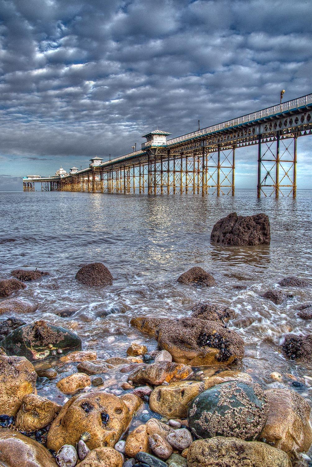 Llandudno Pier on a moody day in North Wales