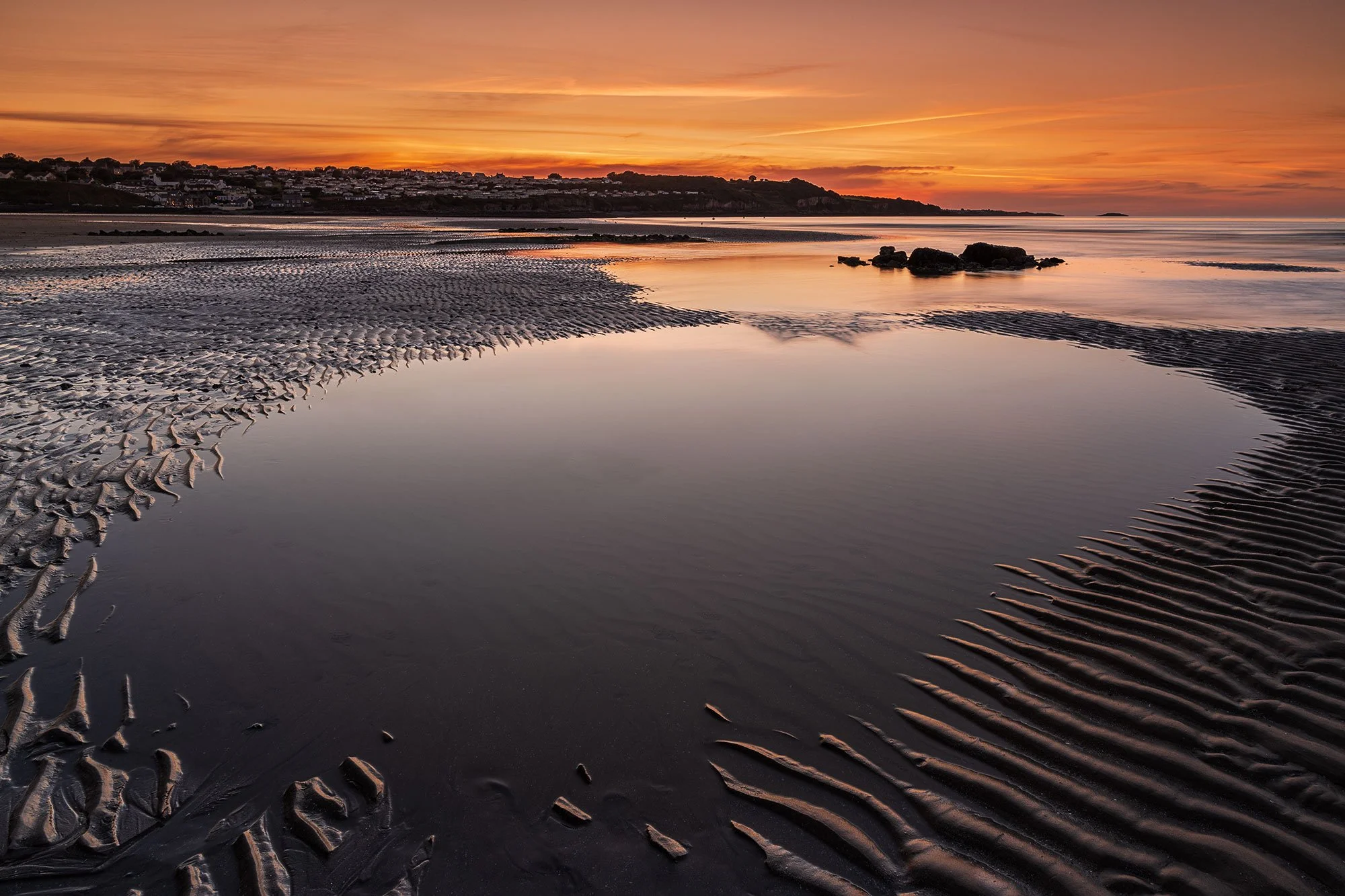 A beautiful sunset from the beach at Benllech, Anglesey