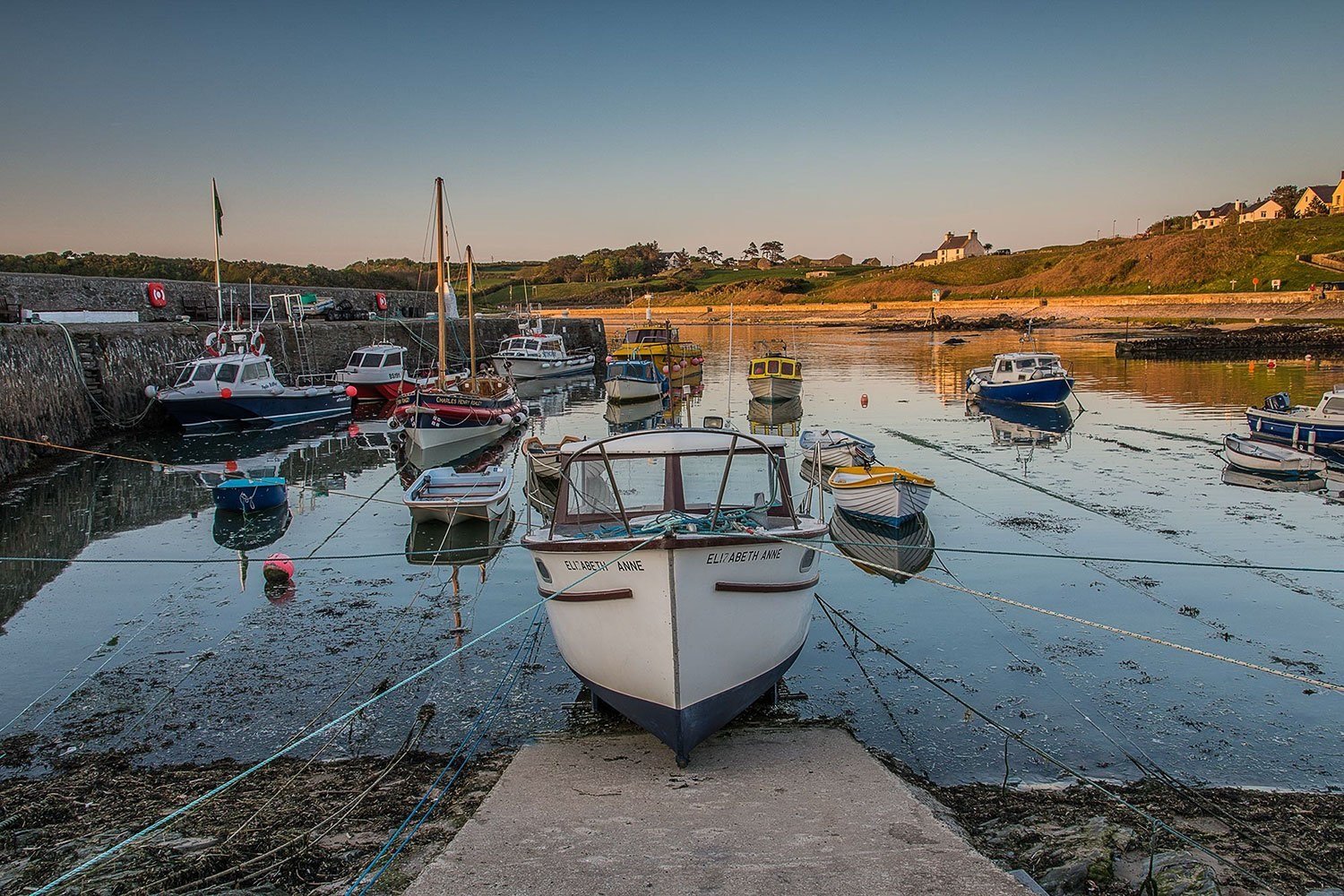Sunset at Cemaes harbour
