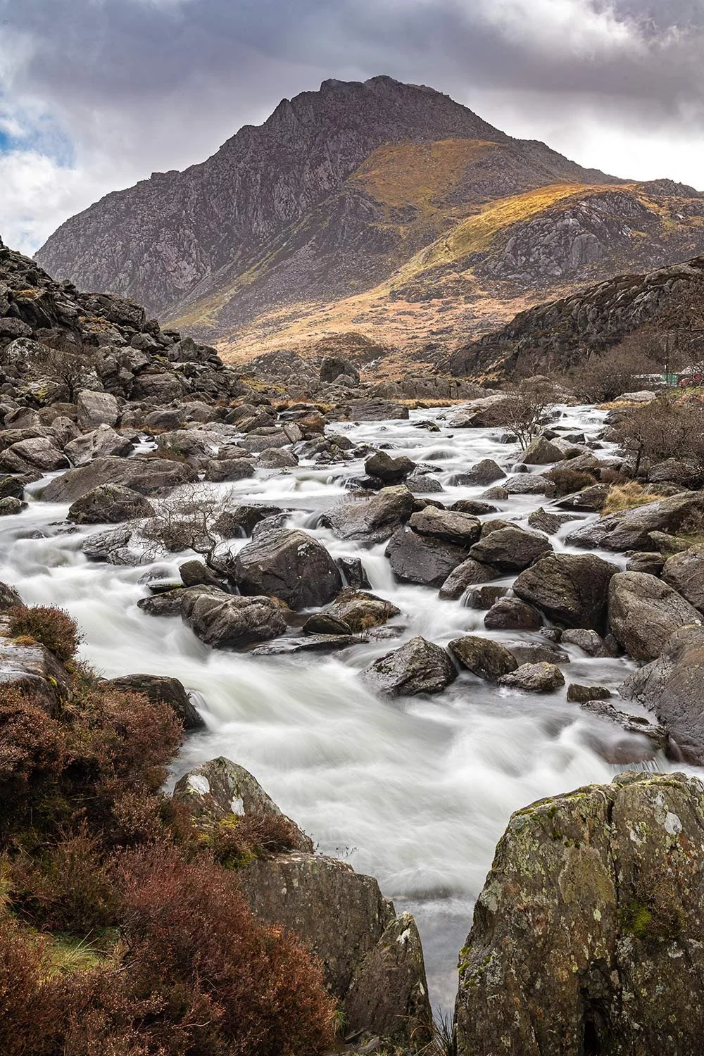 Ogwen Falls view of Tryfan on the Snowdonia photography workshop with Simon Kitchin