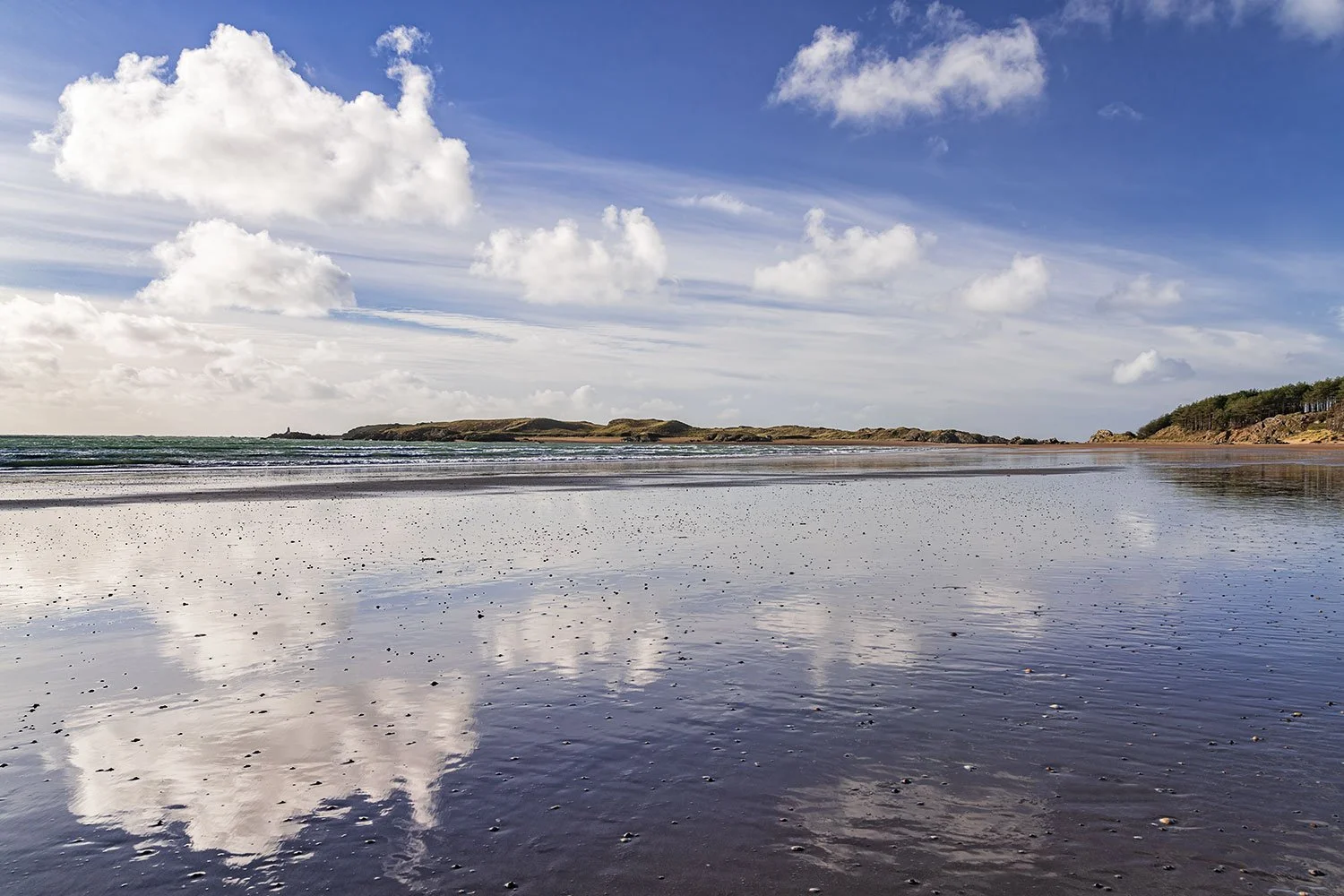 Approaching Llanddwyn Island from Newborough beach.