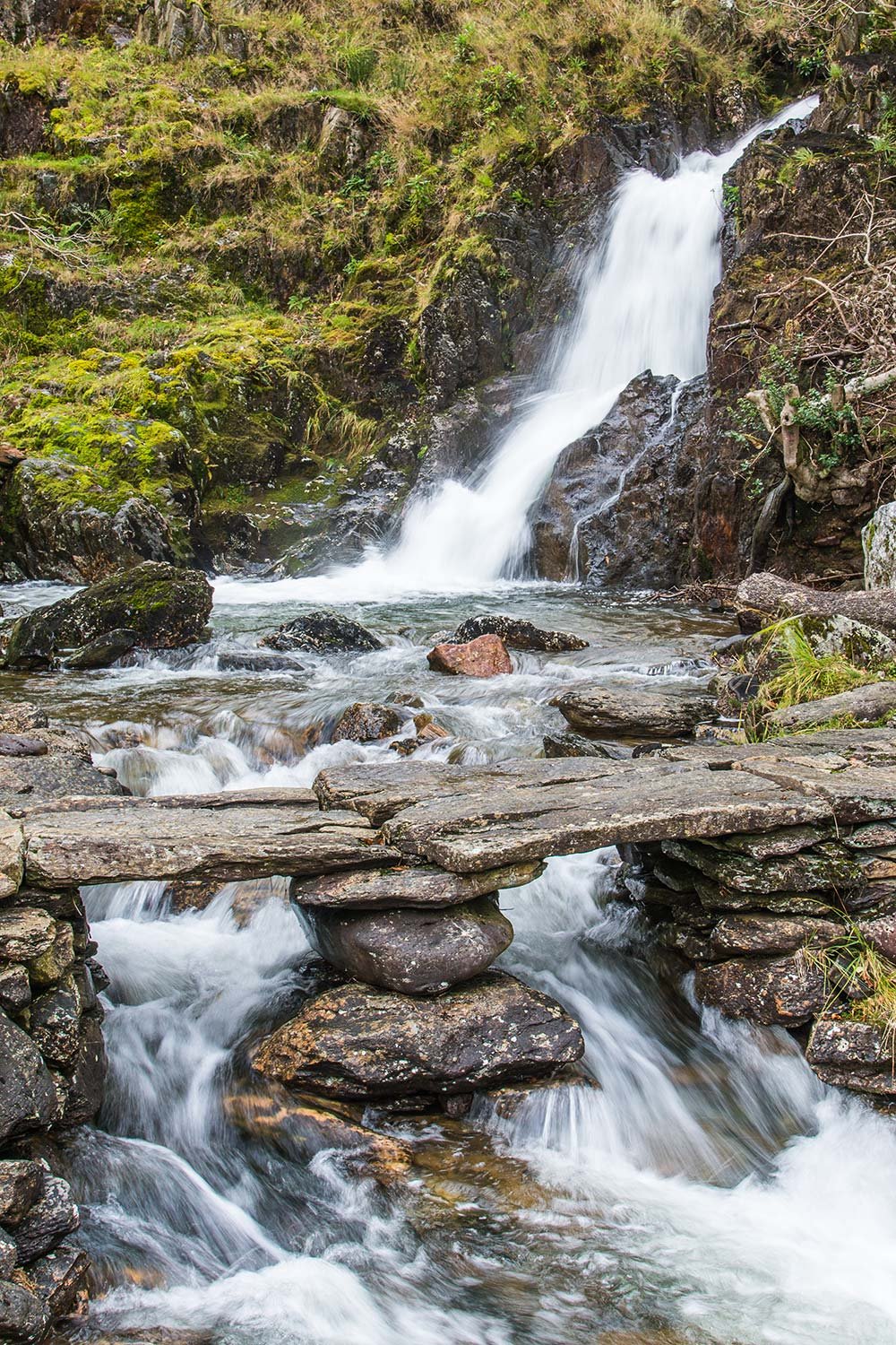 Craflwyn waterfall also known as Merlin's Pool