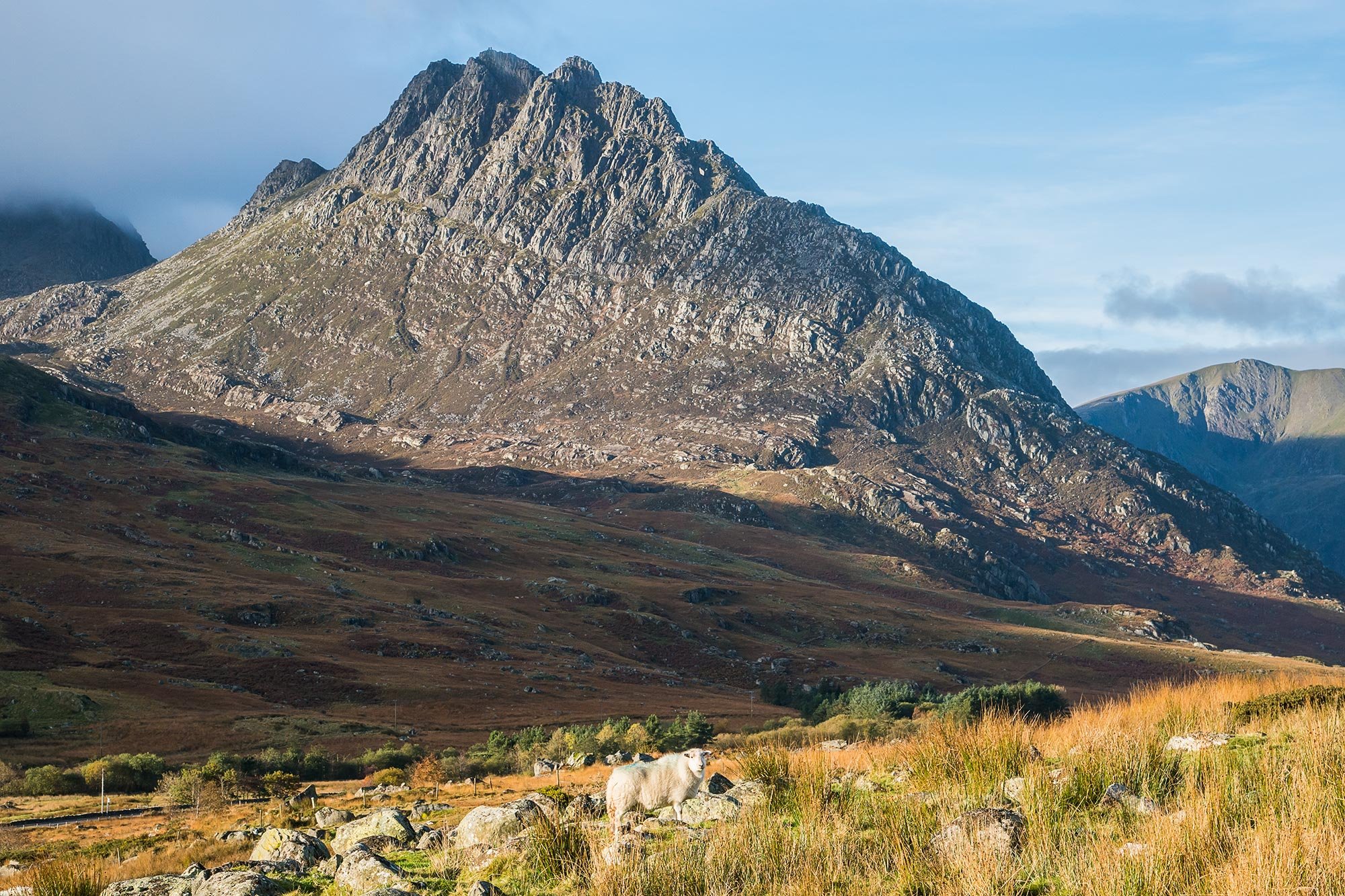 Early morning light on the east face of Tryfan
