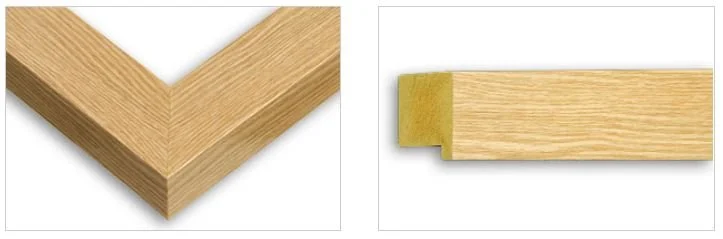 Flat Oak Effect frame: W: 42mm, H: 32mm