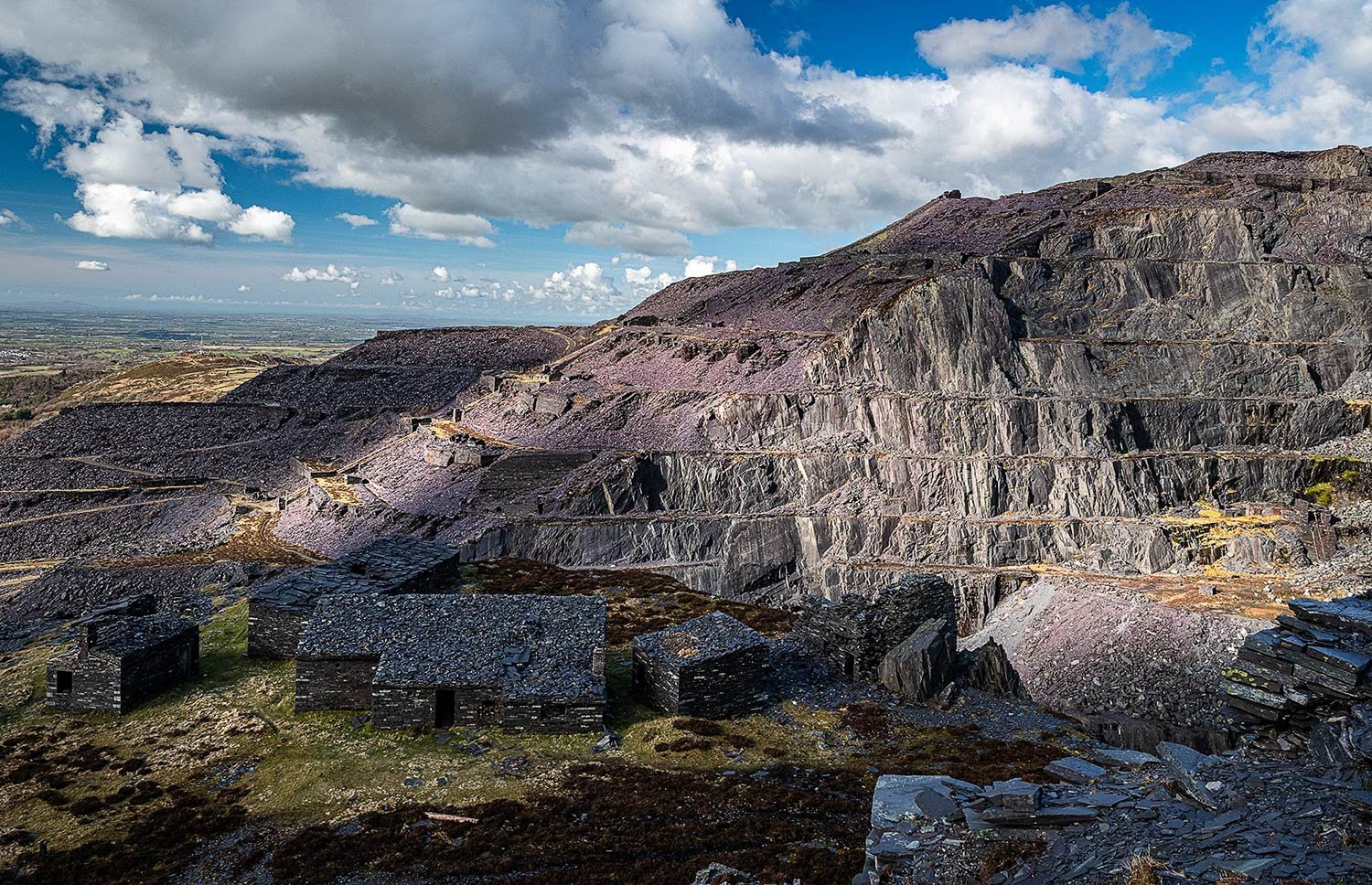The incredible slate quarry at Dinorwig above Llanberis in Eryri Snowdonia