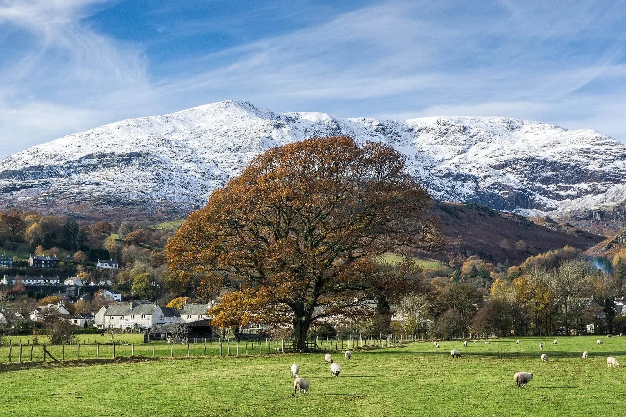 Snow on the Old Man of Coniston