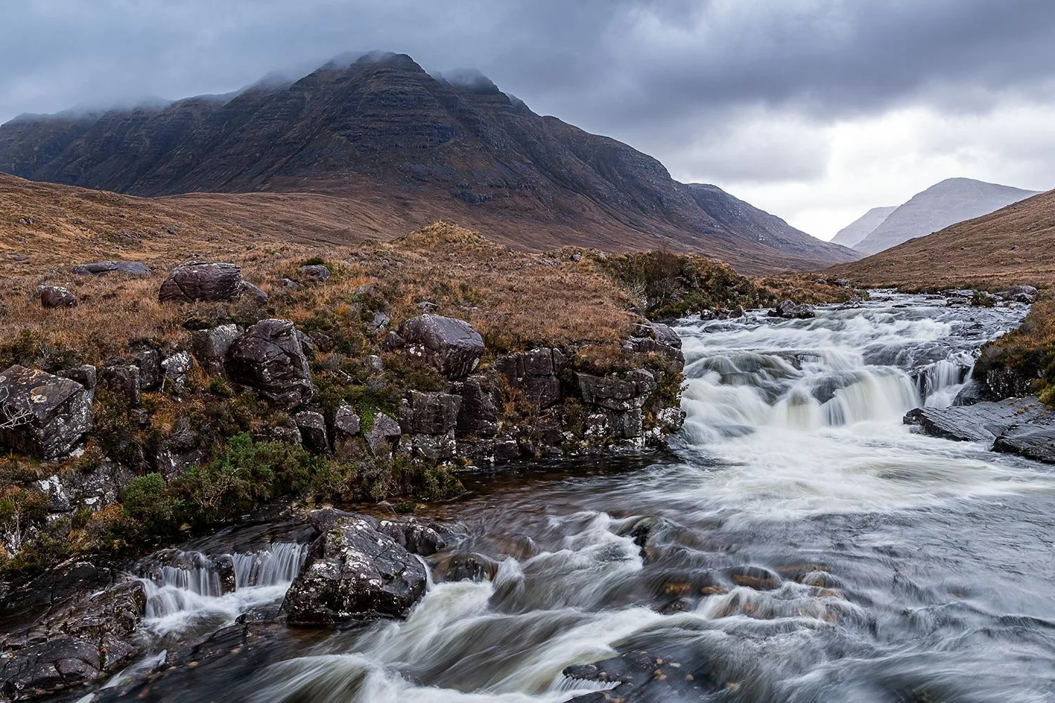 Beinn dearg mountain view from Coire Mhic Nobuil Torridon.