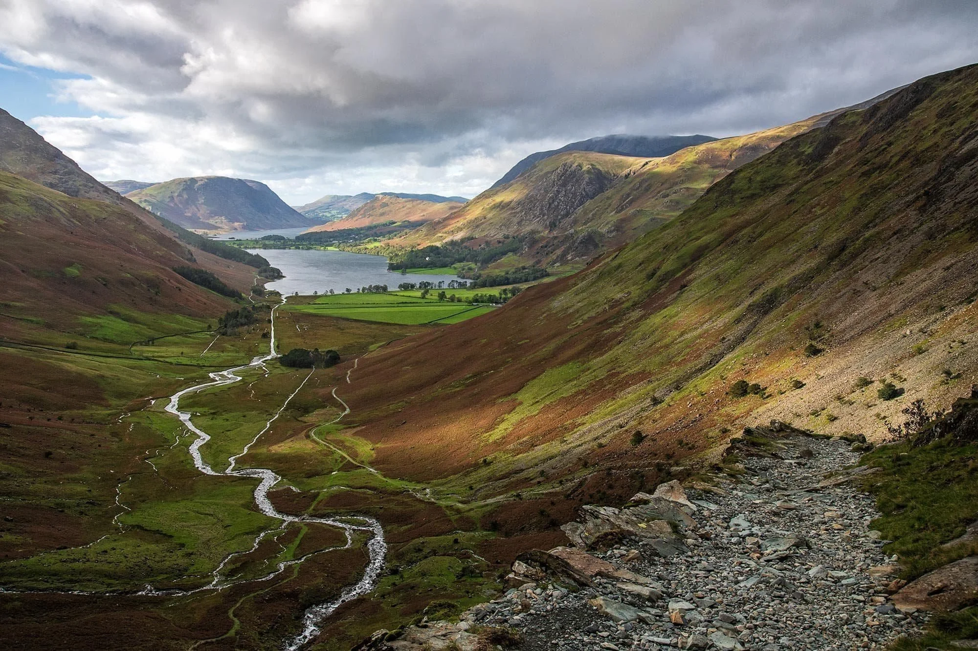 Stunning views into Buttermere from Warnscale Beck