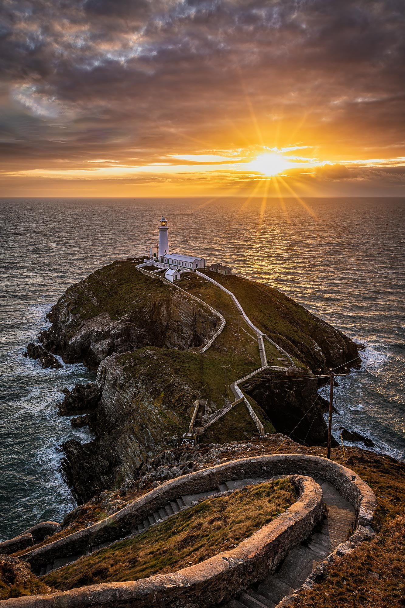 South Stack lighthouse sunset