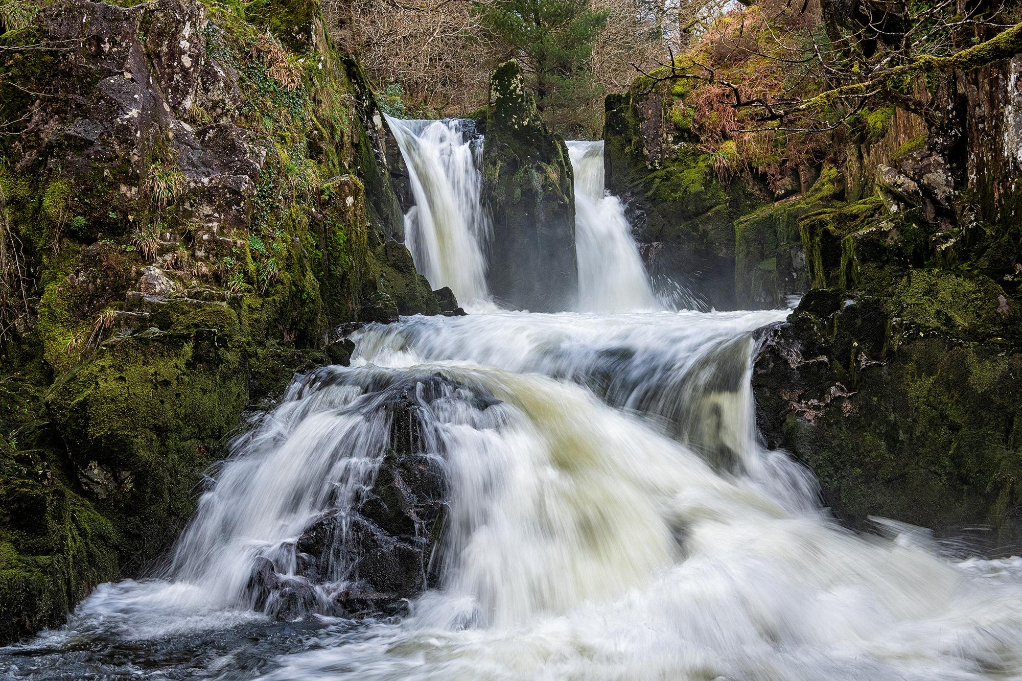 Rhaeadr Cymerau waterfall near Ffestiniog