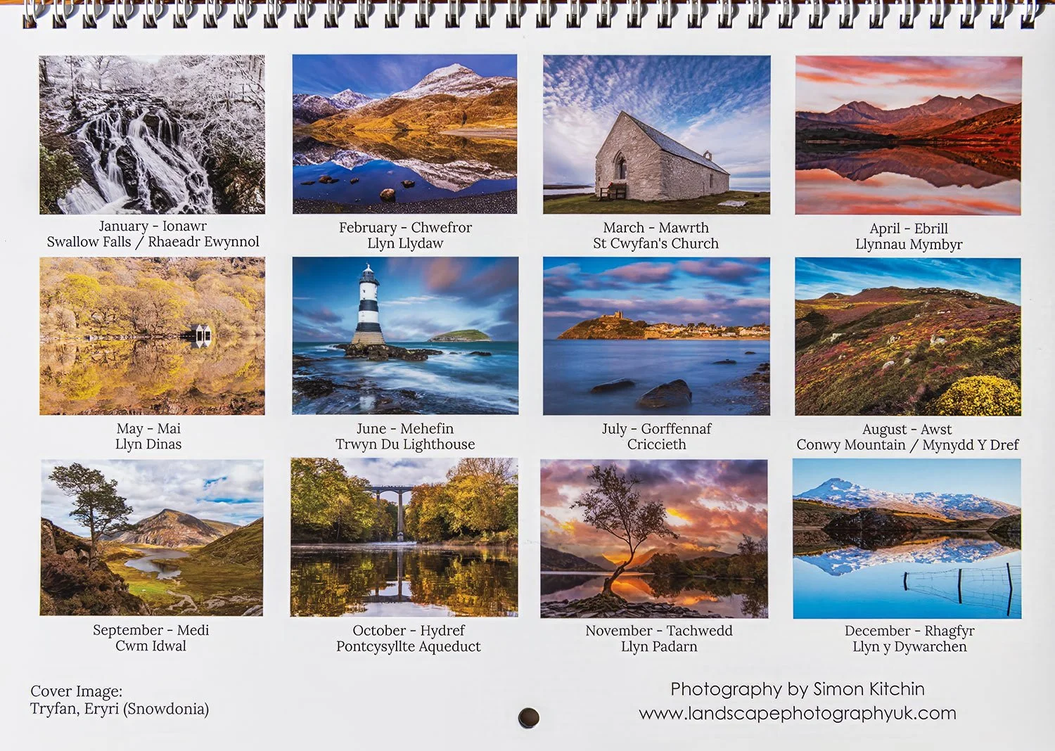 The stunning photos in the latest North Wales Calendar by local landscape photographer Simon Kitchin.