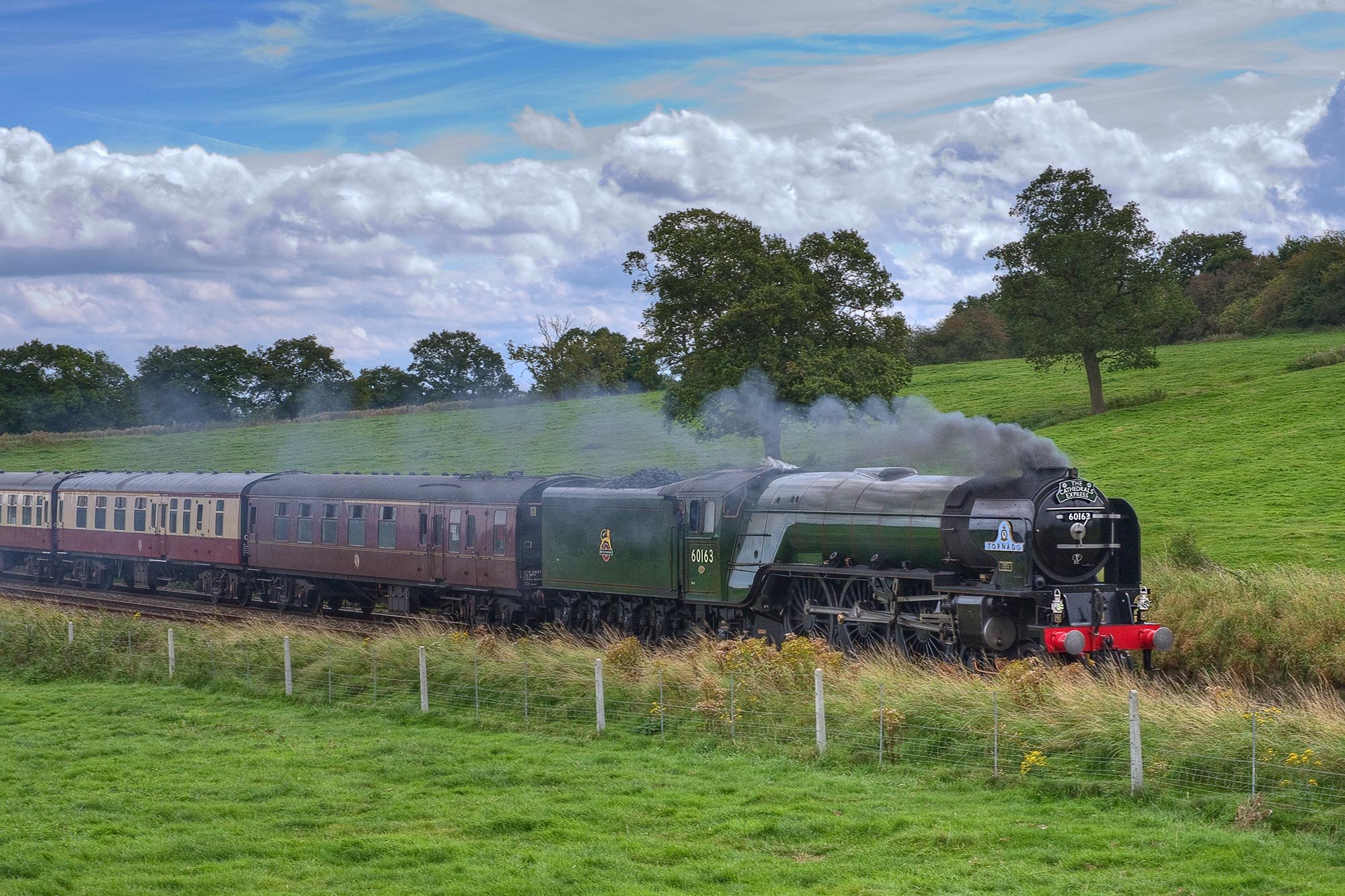 The Tornado steam locomotive on The Cheshireman route between London and Chester