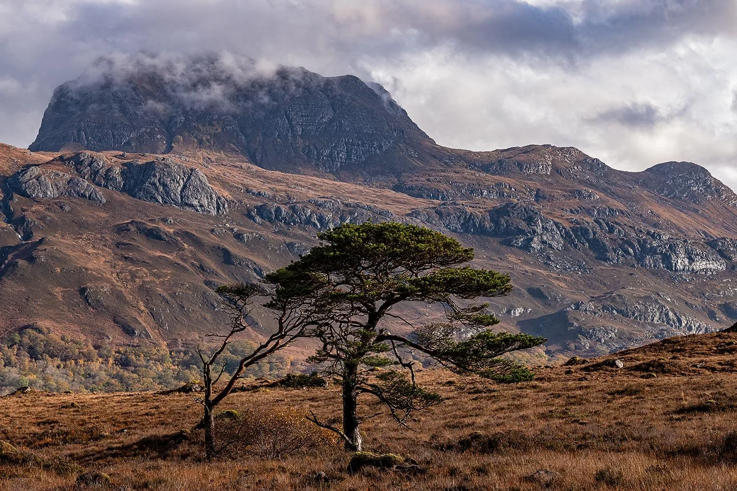 slioch munro from the shores of Loch Maree in Torridon.