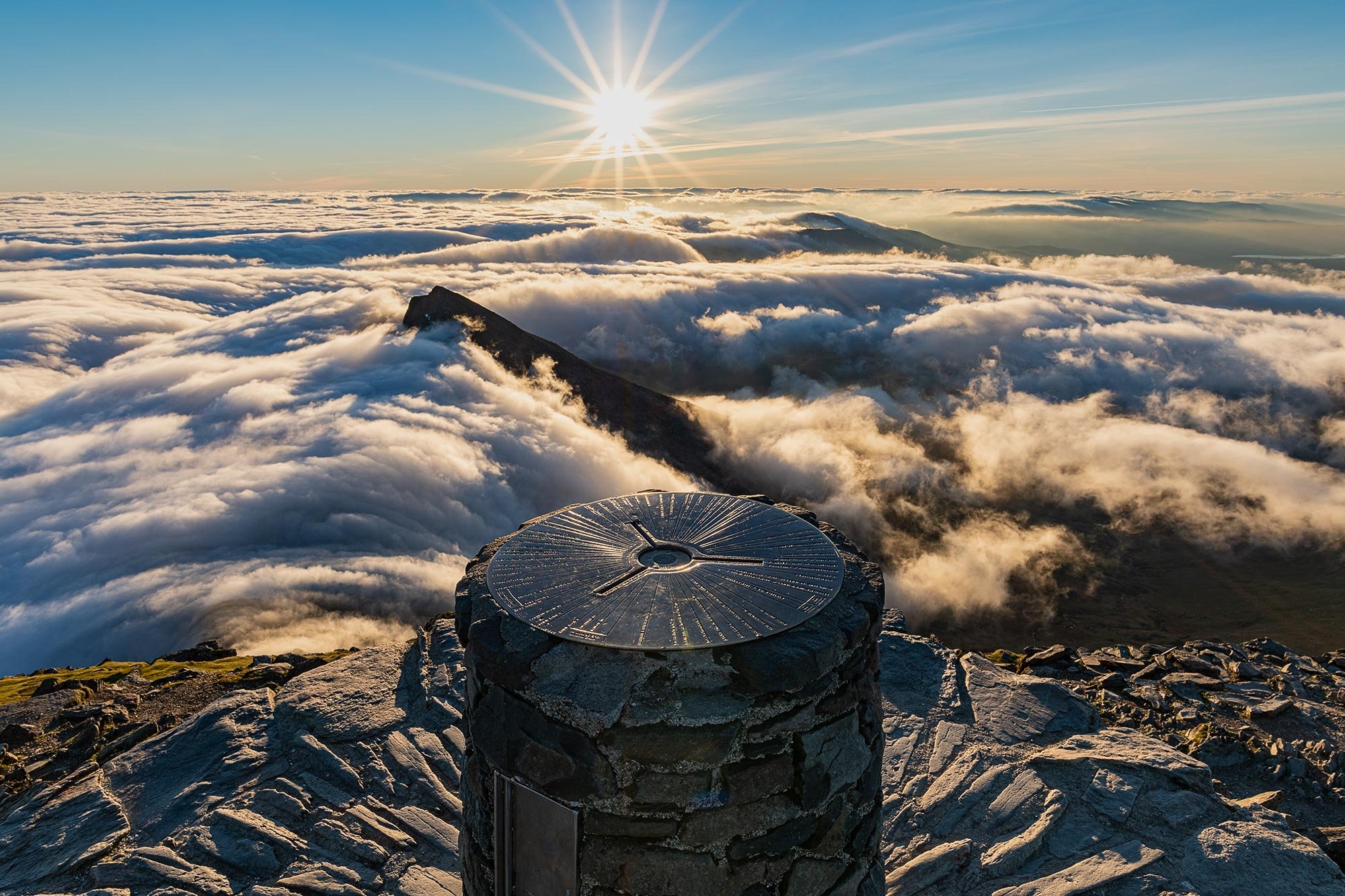 Yr Wyddfa Snowdon summit temperature inversion at sunrise (Copy)