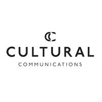 Logo with the text "Cultural Communications" and a stylized letter "C" above.